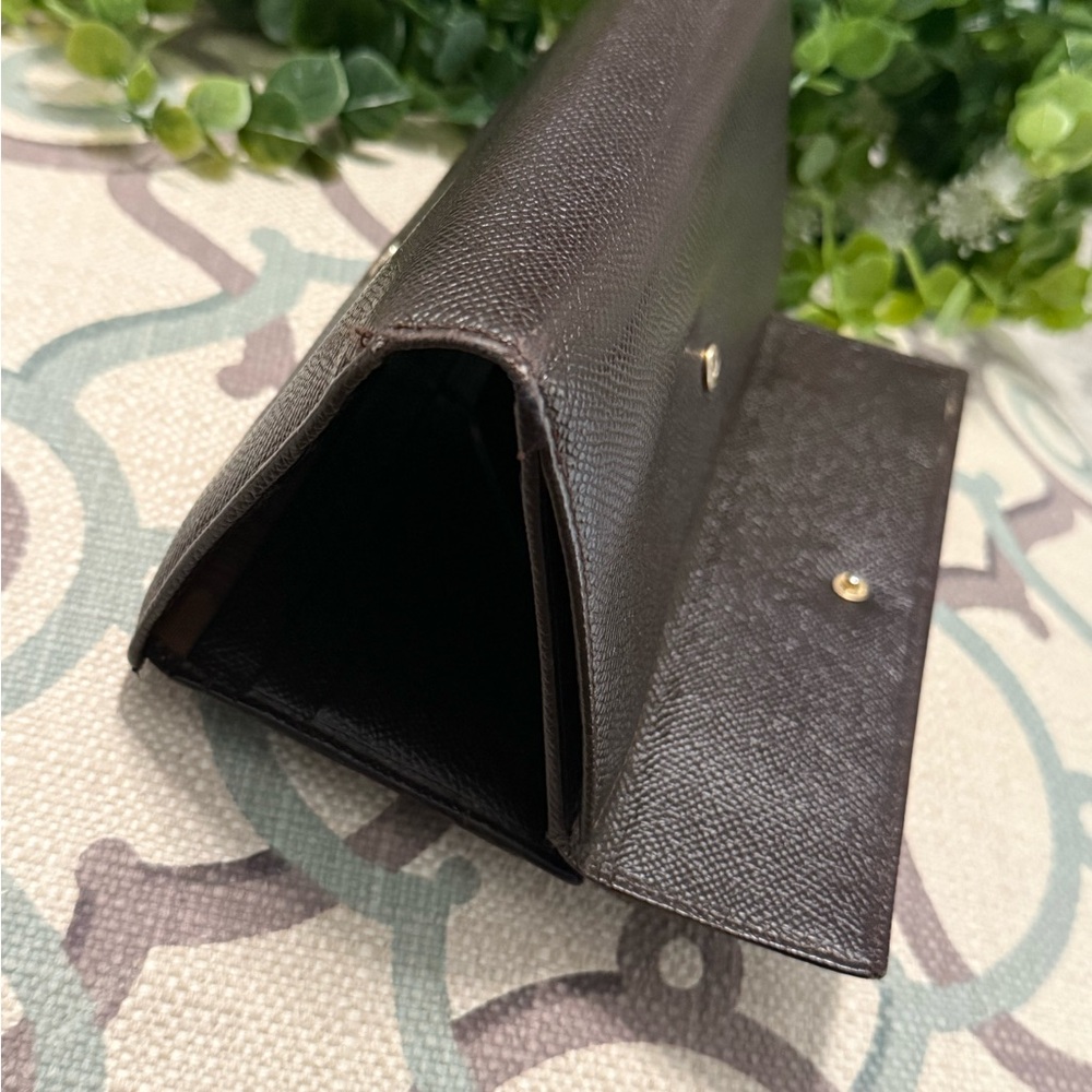 BVLGARI Brown Leather Bifold Long Wallet Purse - Picture 14 of 16